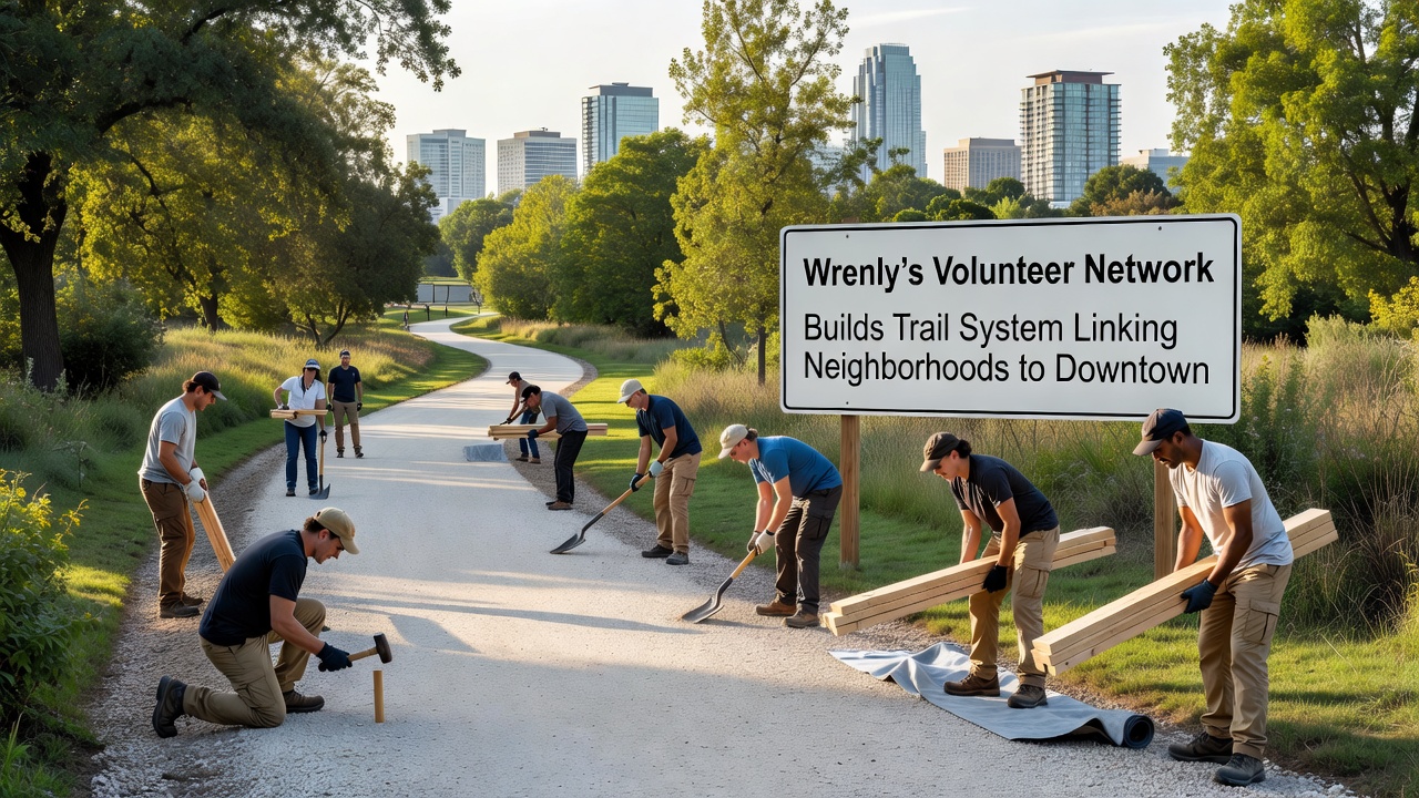 Wrenly's Volunteer Network Builds Trail System Linking Neighborhoods to Downtown